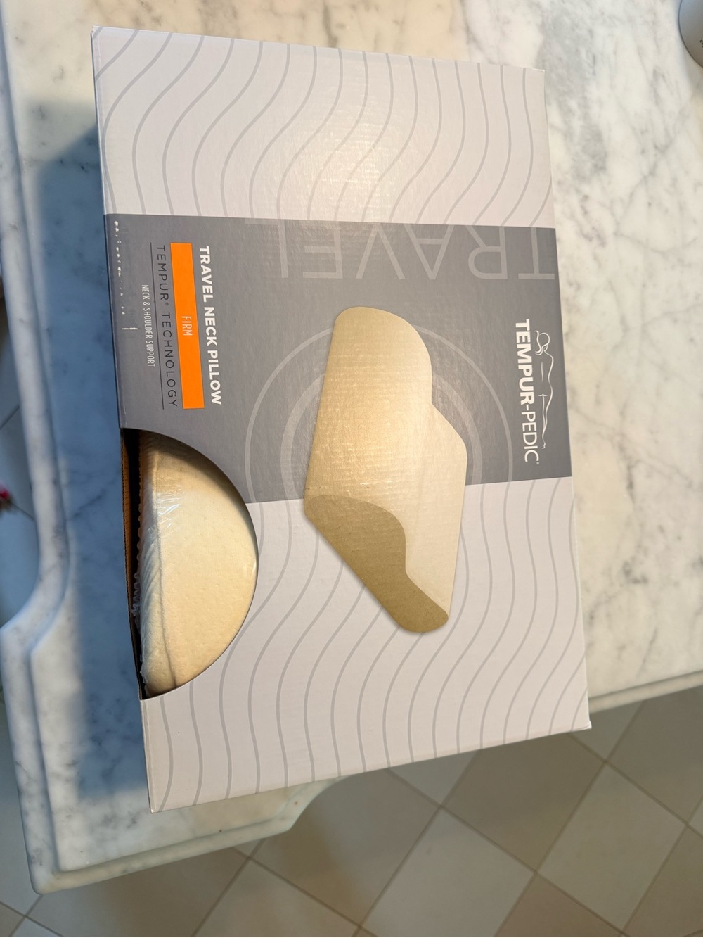 Tempur-Pedic Travel Neck Pillow - Cream